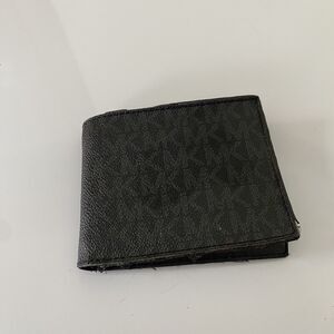 Michael Kors MK Logo Billfold Wallet Stripe Black